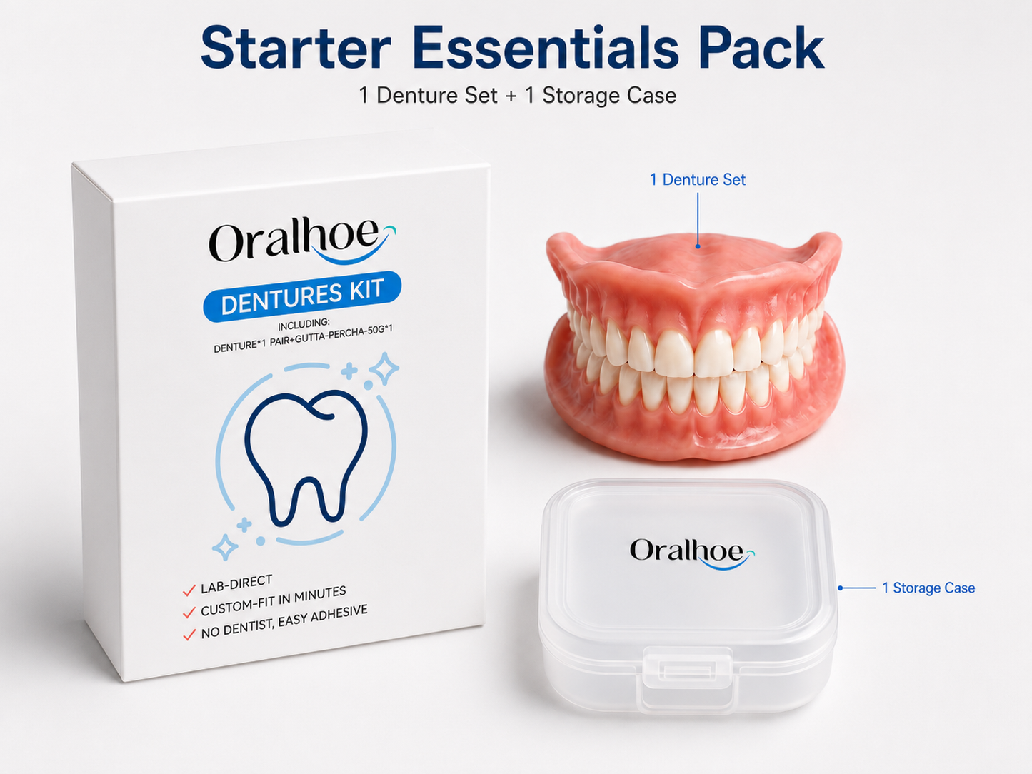 Instant Full Restoration Dentures – Fit At Home In Minutes