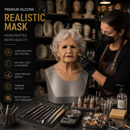 🎃Limited Edition – Hyper-Realistic Full Head Mask 🔥